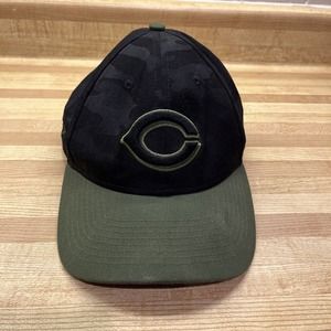 MLB Cincinnati New Era 9Forty Baseball Hat Green Bill Black Camo Adjustable